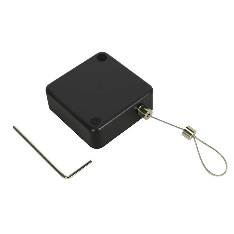 Caja de tracción antirrobo, cuerda de alambre de acero, caja de bobinado antipérdida, exhibición de supermercado, cuerda de bobinado automática retráctil