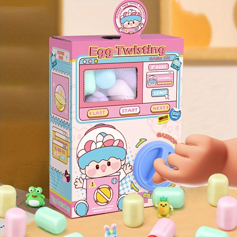 Claw Machine for Kids, Child Fun Egg Twisting Machine Toys Capsule Surprise Gift, Christmas Toy for Kids, Christmas Doll Machine