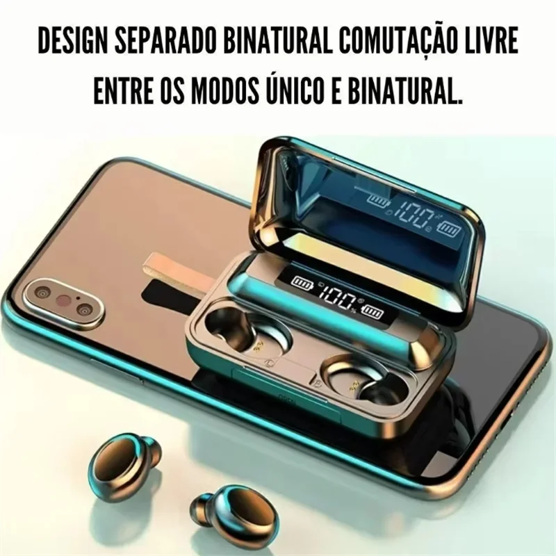 Nuevos auriculares Bluetooth F9 9D estéreo de graves altos auriculares deportivos manos libres Control táctil Tws auriculares inalámbricos auriculares impermeables