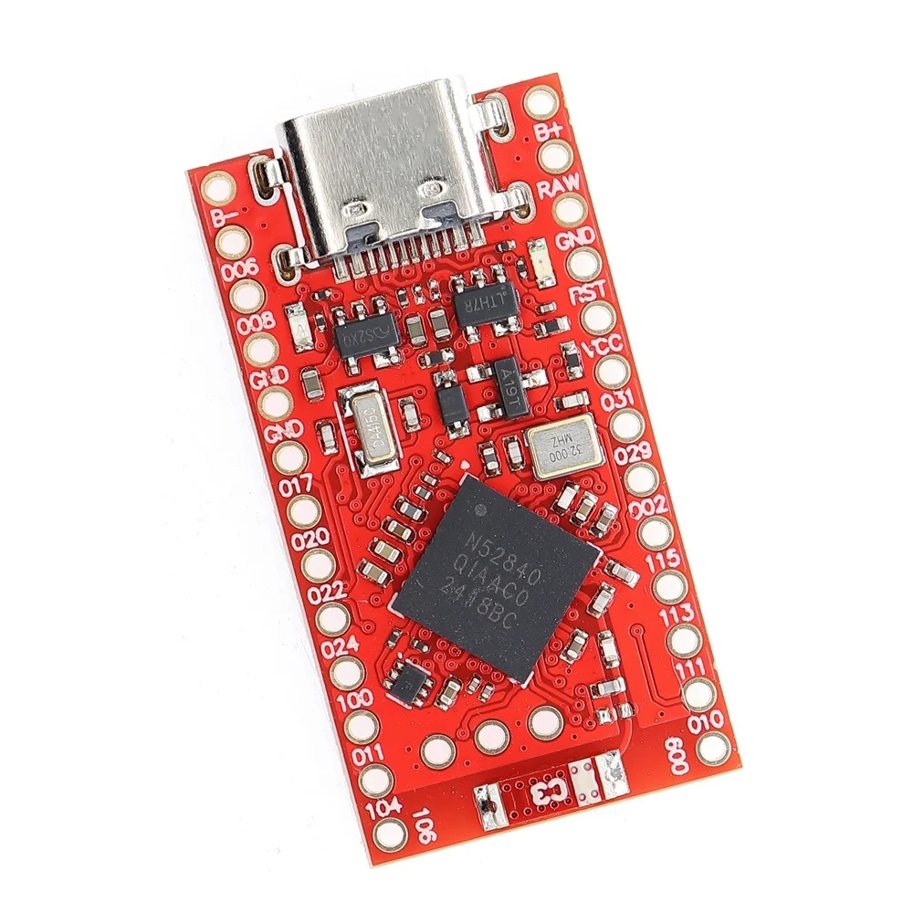 NRF52840 Board Compatible With Nice! V2.0 Bluetooth Split Keyboard Development for Pro Micro Sd Red Power Supply Voltage Aiyima