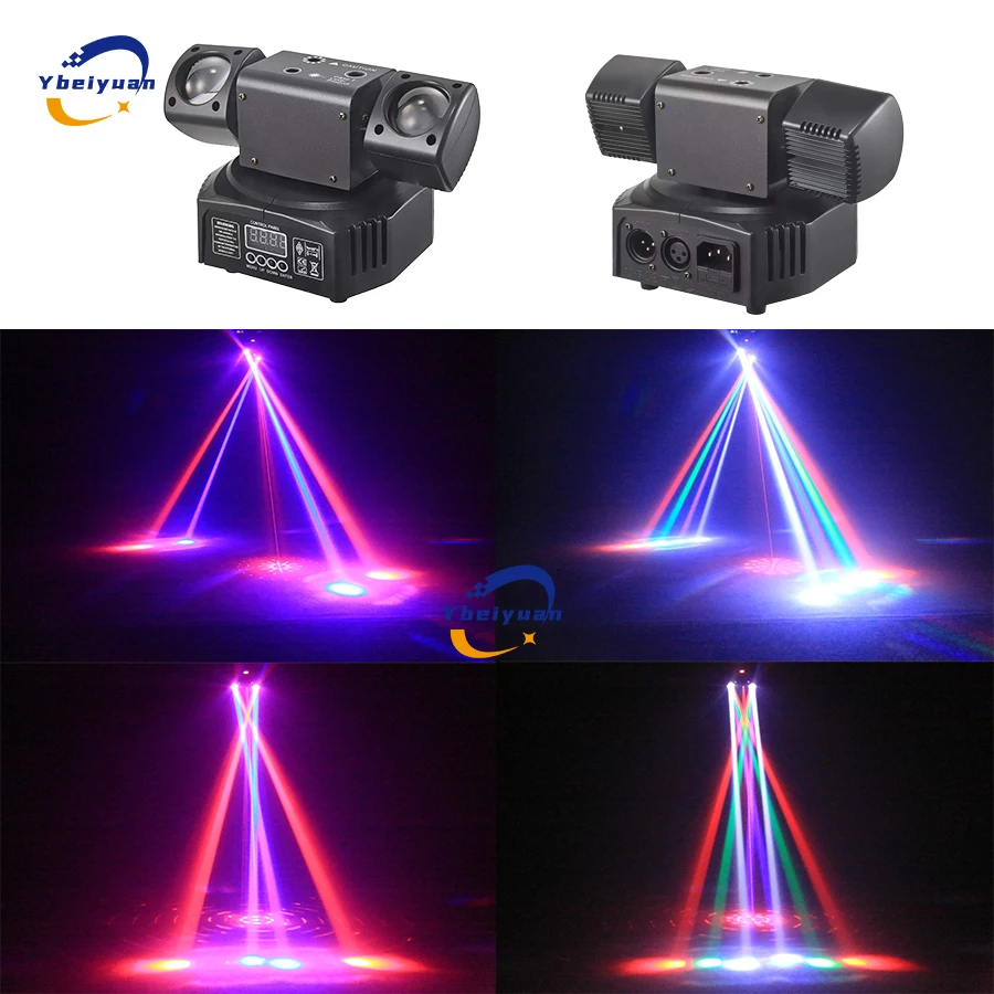 Ybeiyuan ใหม่ LED หมุนลําแสงเลเซอร์ Strobe 3-in-1 Disco Light DMX512 DJ Bar Club Party งานแต่งงานคริสต์มาสผล Stage Light