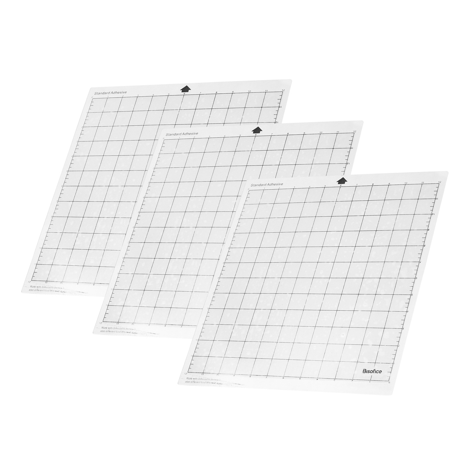 3PCS  Replacement Cutting Mat 12*12 Inch Transparent Adhesive Mat with Measuring Grid for Silhouette Cameo Cricut Explore