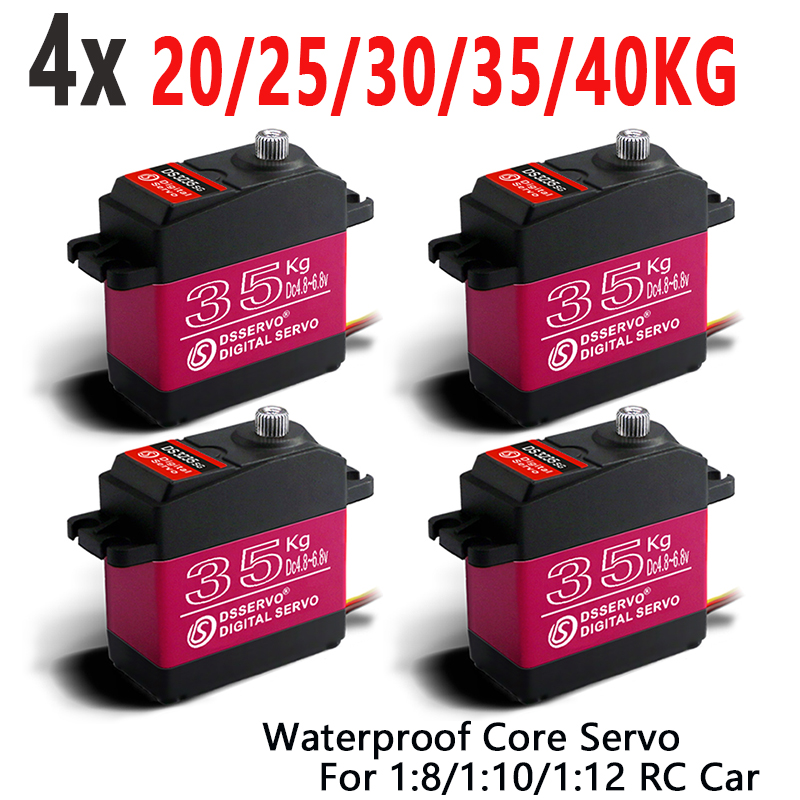 Waterproof High Speed Servo para carros RC, Pro Metal Gear, Digital, Baja Servo, 20kg, 25kg, 30kg, 35kg, 40kg, 1/8 Escala, 1:10 Escala, 4X