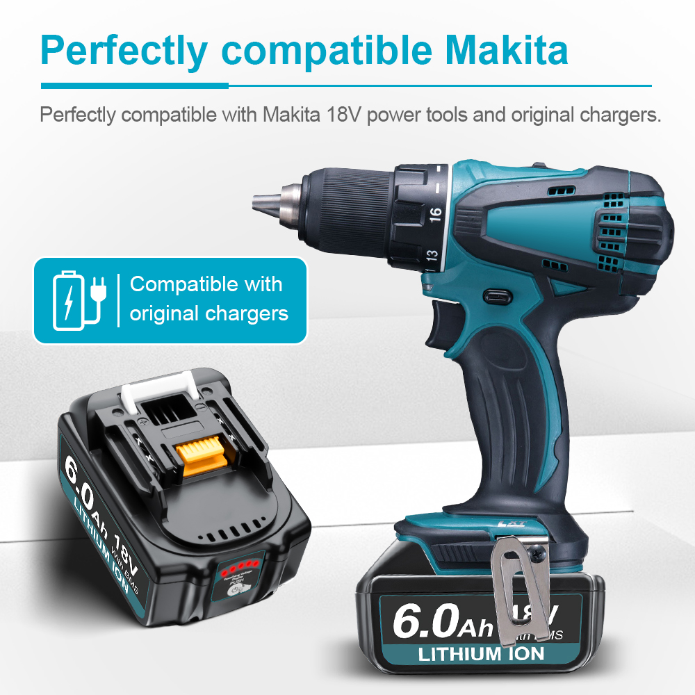 Camason マキタ 18V バッテリー電動工具交換アクセサリー BL1860 BL1850 18 v リチウムイオン充電式電池パック充電器