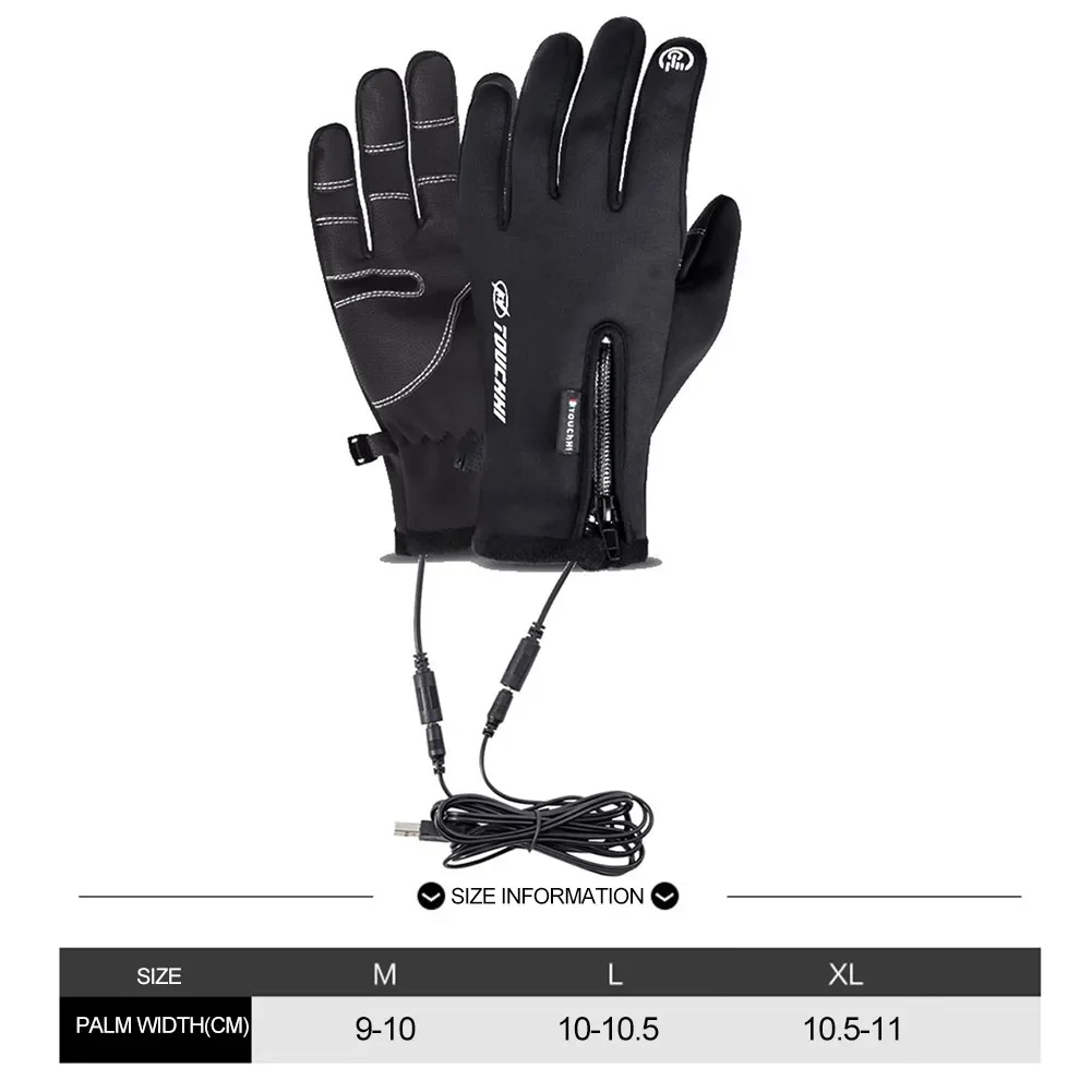 USB-handschoenen met touchscreen Verwarmde motorhandschoenen Fietsen Hardlopen Ski Winterhandschoenen Wandelen Wandelen Antisliphandschoen