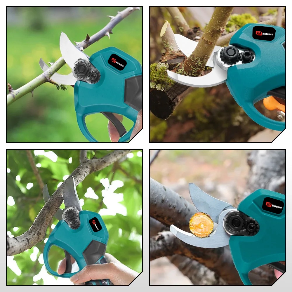 2 배터리 브러시리스 전기 가지 치기 가위 2 기어 Makita 배터리 용 무선 충전식 과일 나무 분재 가지 치기