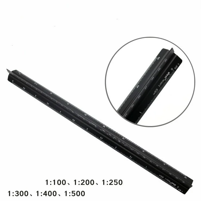 Solid Triangular Triangle Metric Scale Measure Ruler Drawing Tool     Design