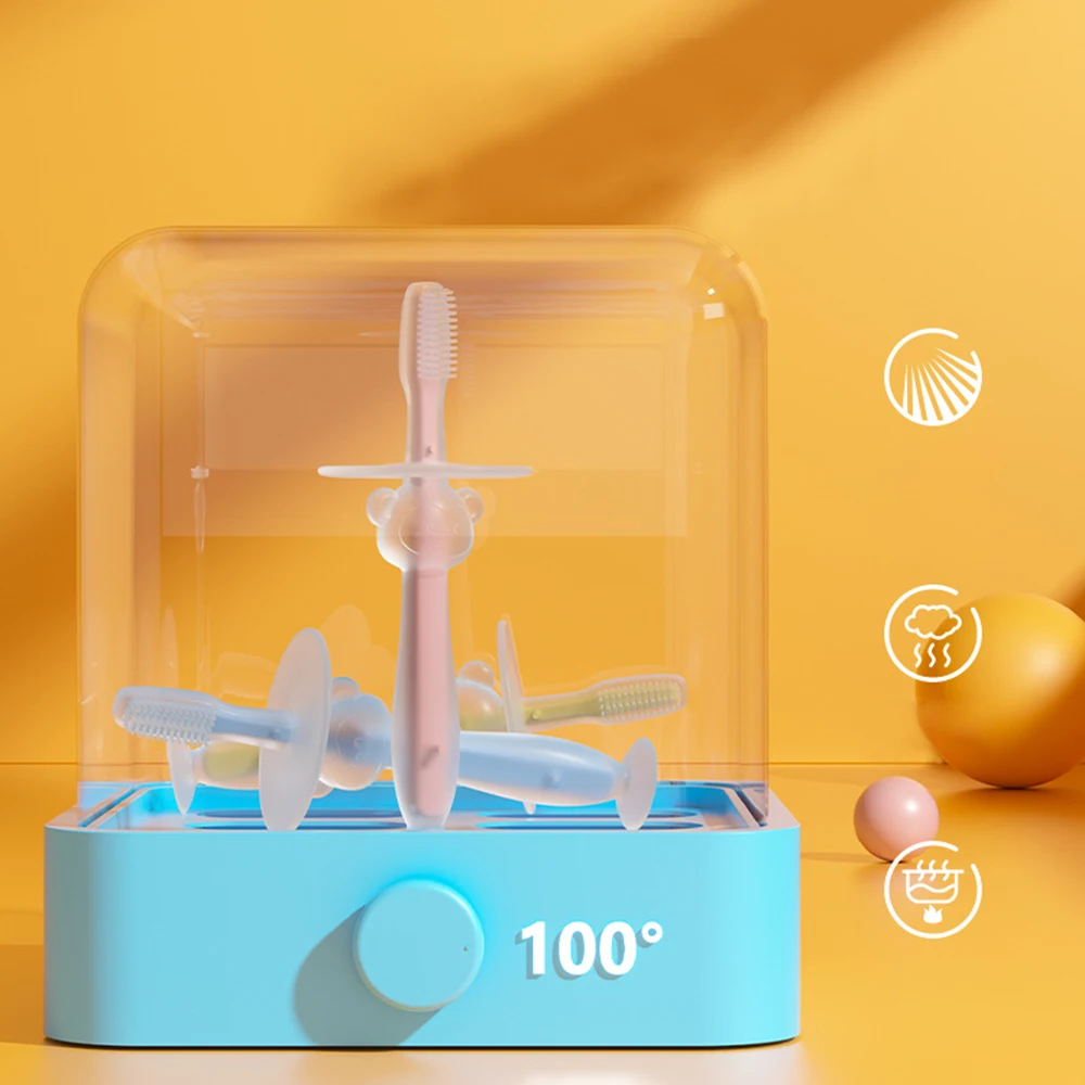 1 peça 100% grau alimentício alça macia flexível mordedor de borracha de silicone treinamento infantil escova de dentes para bebê preço de fábrica