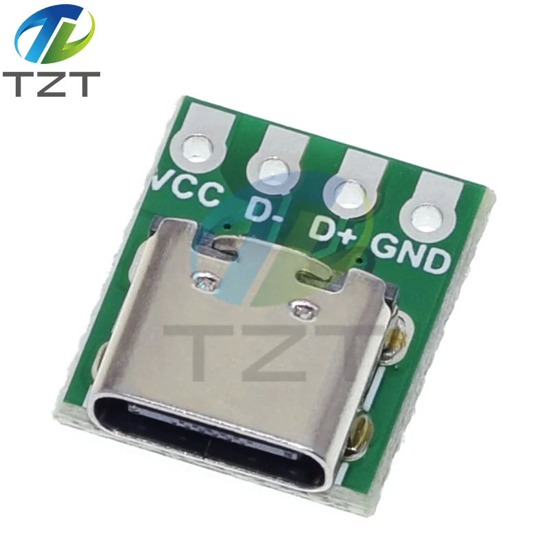 Conector USB 3,1 tipo C, adaptador de placa PCB de prueba de 16 pines, conector 16P para transferencia de Cable de línea de datos, 1/5/10 Uds.