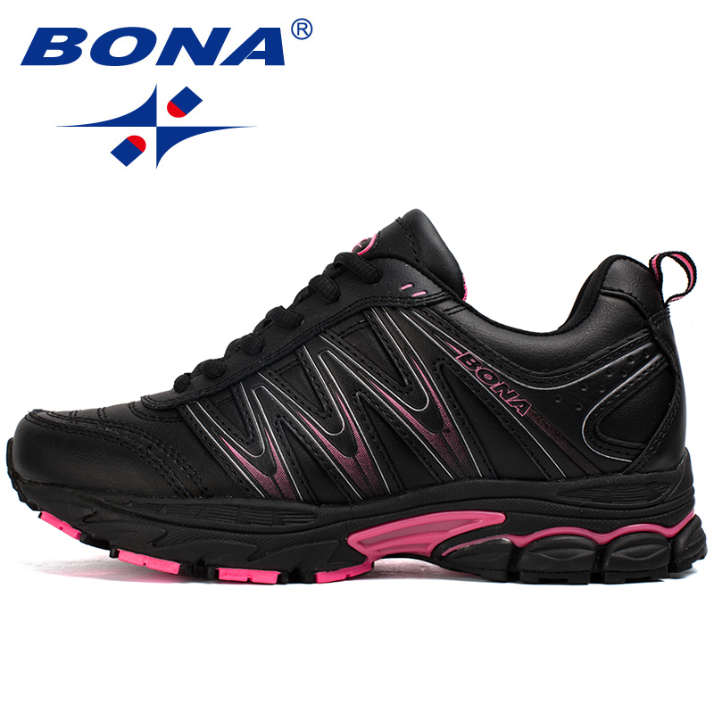 BONA, nuevo estilo novedoso, zapatos para correr para mujer, zapatos deportivos con cordones, zapatos deportivos para correr al aire libre, zapatos atléticos para caminar, zapatillas cómodas para mujer