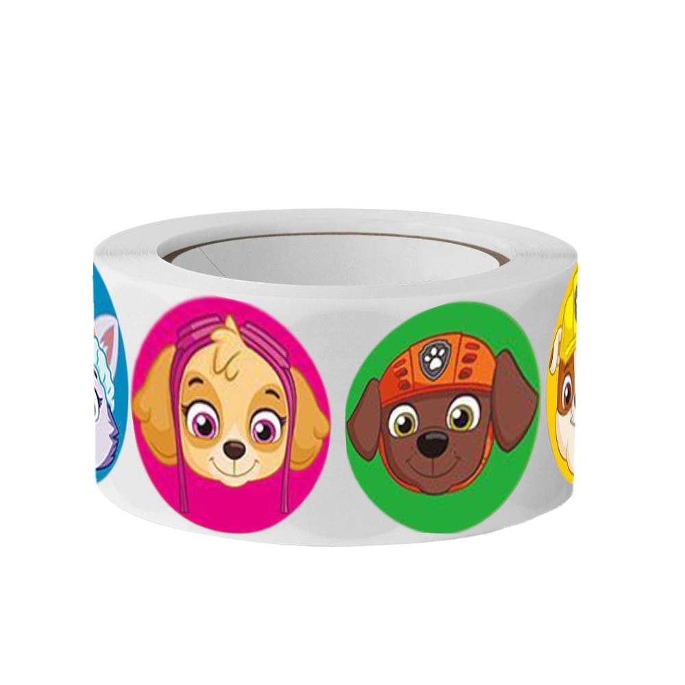 パトロール-子供向けの漫画の足パトロールステッカー,文房具,学用品,報酬ステッカー,子供のおもちゃ,ギフト,500個