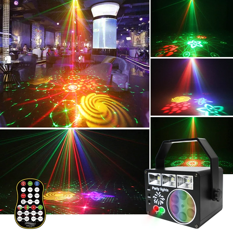 YSH LED Disco Parti Lights USB Podium Laserlicht Patroon Beam Projector Geschiktheid Karaoke Bruiloft Halloween Party Accessoires