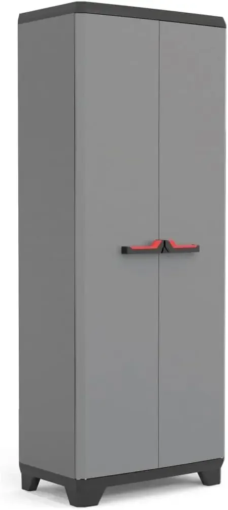 Keter Armadio Alto Stilo, 3 Ripiani Regolabili, Grigio Scuro, 68x39x173 H Cm