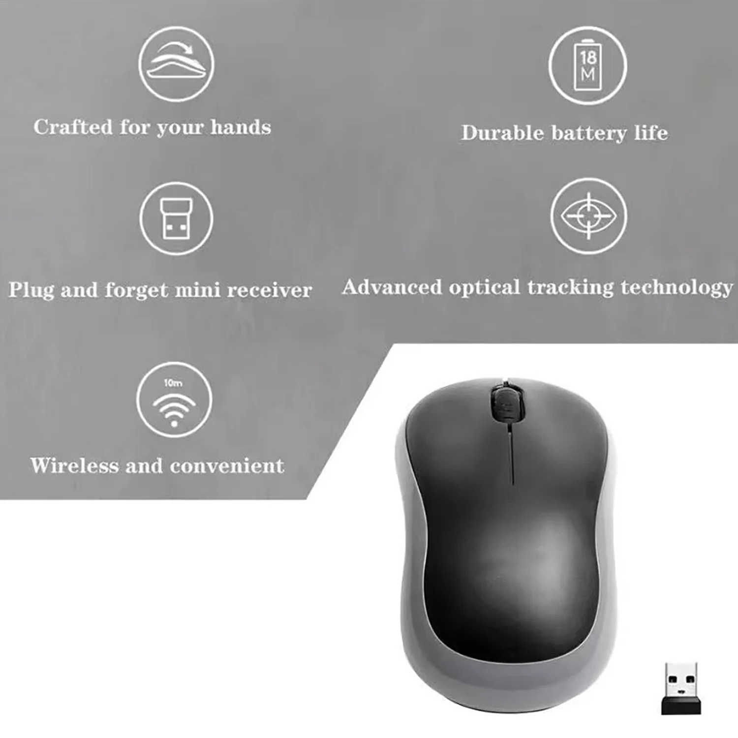 2025New Drahtlose Maus 2,4 Ghz USB 1000DPI Mäuse USB Empfänger Stumm Optische Navigation Mäuse Für Mac Os Chrome fenster 10/8/7