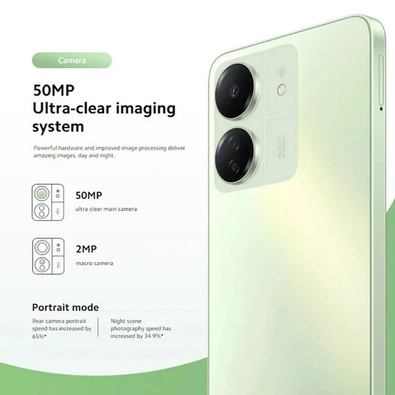 Global Version Xiaomi Redmi 13C MIUI 14 Smartphone MTK Helio G85 Octacore 50MP Camera 5000mAh 90Hz 6.74" Display