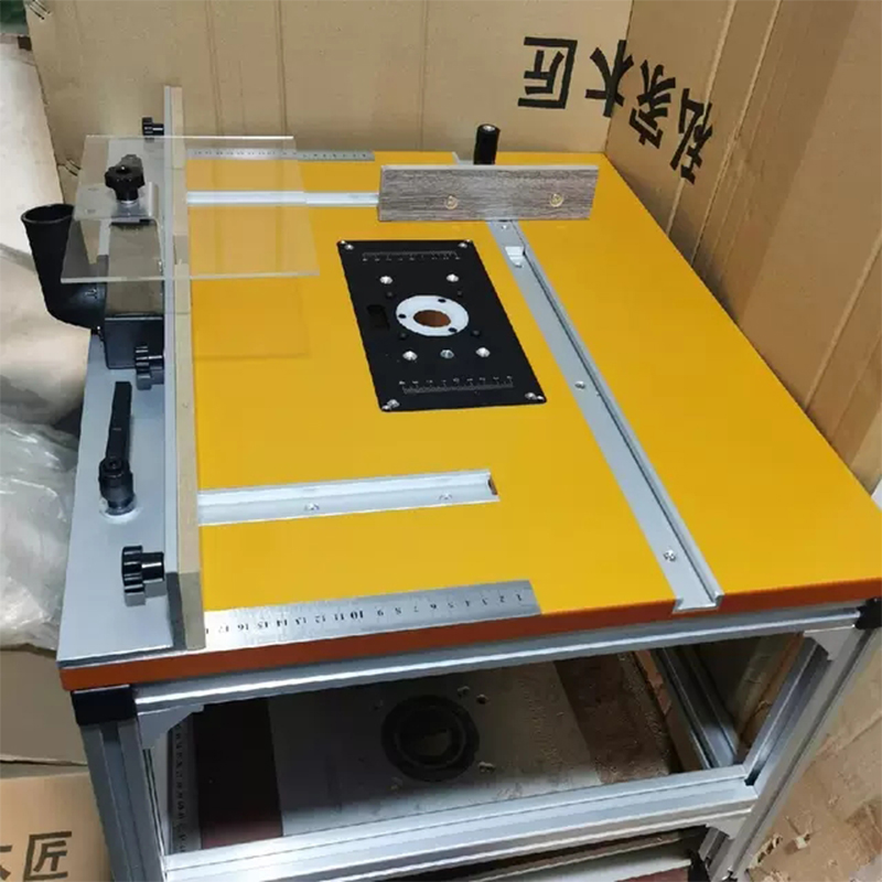 Juego completo de Banco de carpintería de fresado de baquelita, sistema de mesa de carpintería con enrutador, placa de inserción de elevación, valla, calibre de inglete