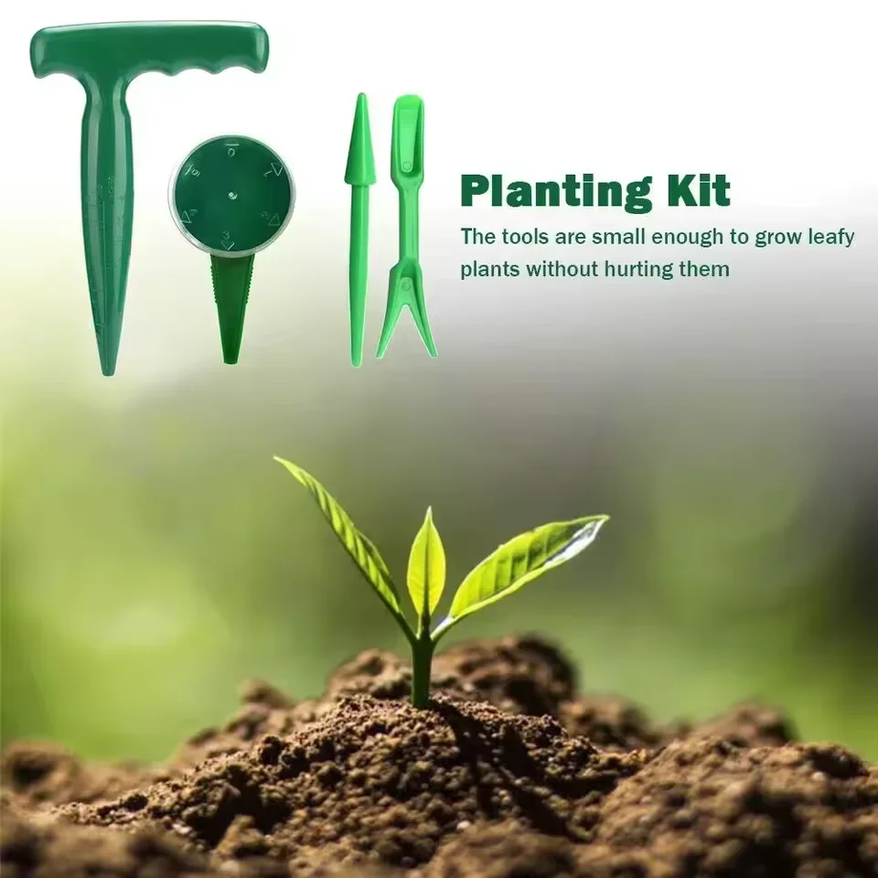 1pc Handheld Garden Hole Puncher Clear Scale Planting Tools Lightweight Digging Hole Tool Sowing Seeds Dispenser For Hole Diggin