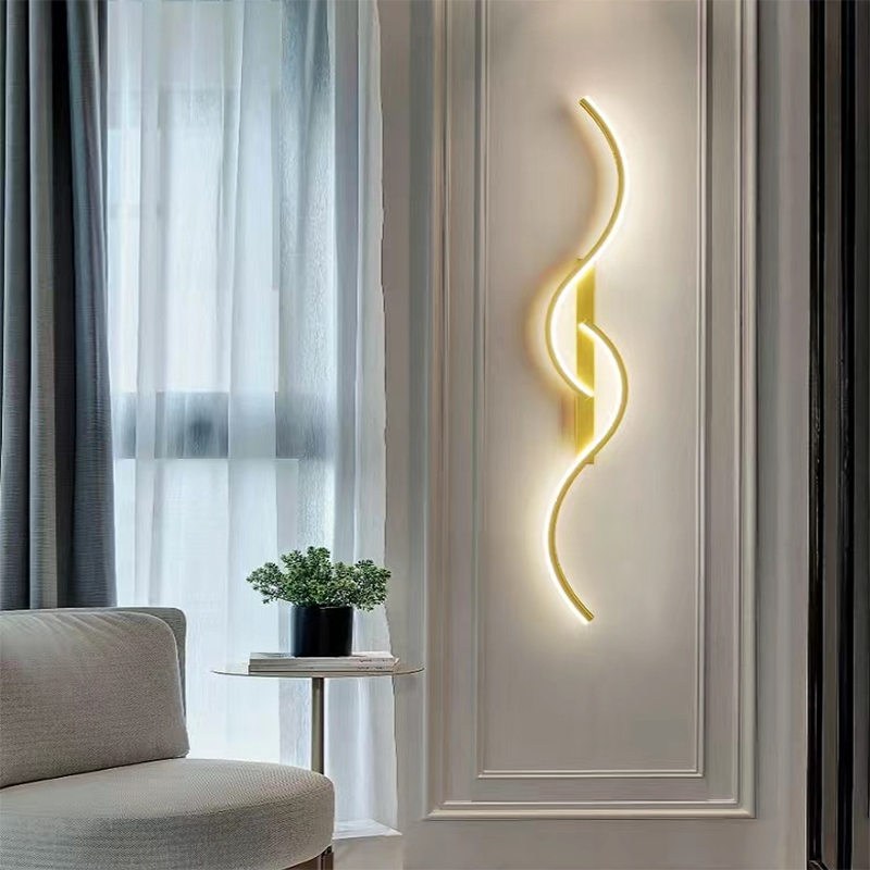 Moderna lâmpada de parede led minimalista luz led quarto cabeceira longa tira arandelas sala estar sofá casa luminária interior