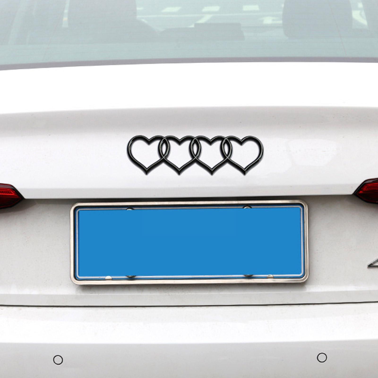 Nueva pegatina de coche con Logo de corazón de amor, etiqueta trasera para maletero, insignia, emblema, calcomanía para Audi, accesorios de repuesto para coche V4M3