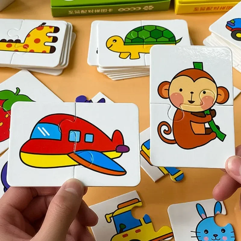 Muslimate educativo Montessori para niecos pequeuros, tarjeta a juego 4 32 piezas, juguetes de dibujos animados, forma de Color