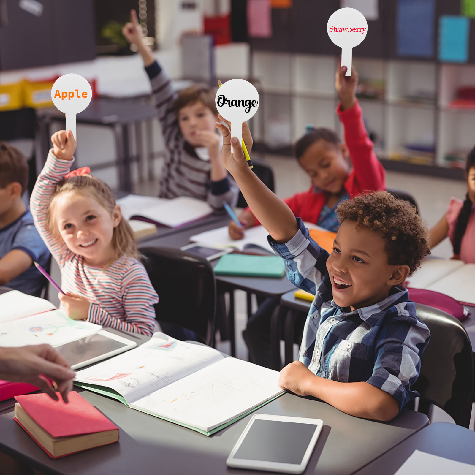 60 Pcs Dry Erase Answer Paddles, Handheld Double Sided Paddles Mini White Boards Small White Board Dry Erase Signs Auction Paddl