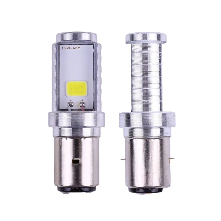 H4/P15D/BA20D 36W LED 2COB bombilla para faro de motocicleta 1400LM 6000K haz de luz Hi/LO