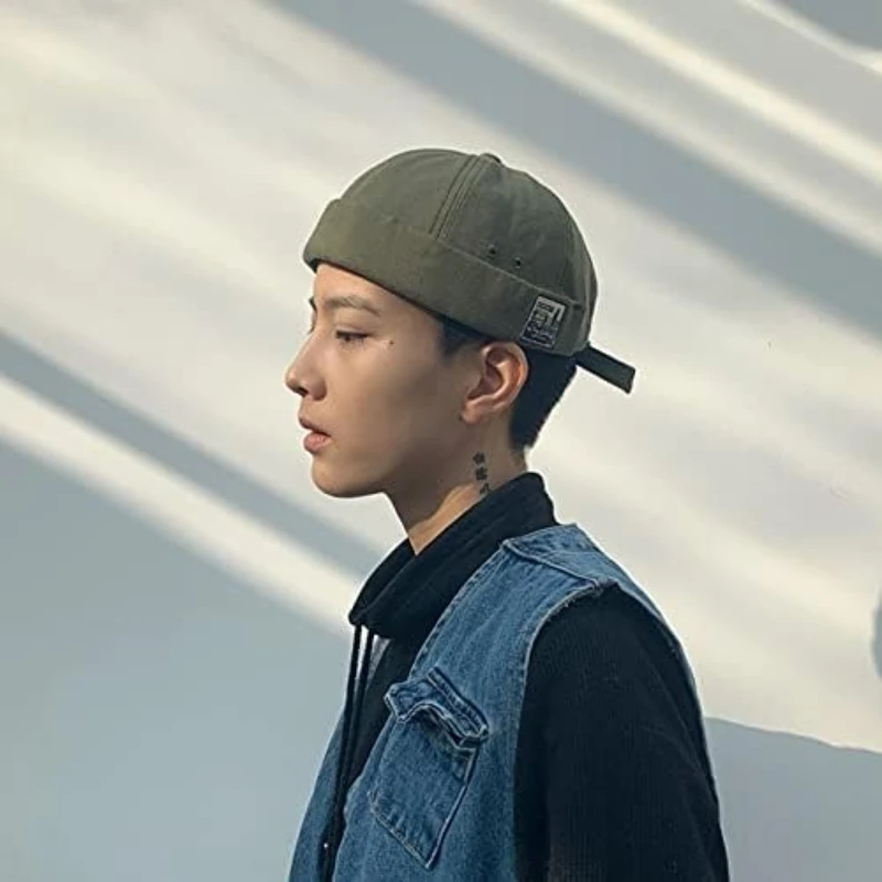 British Retro Melon Leather Hat Men's Four-season Hip-hop Beret Street Trendy Landlord Hats Hip-hop Hats Sailor Hat