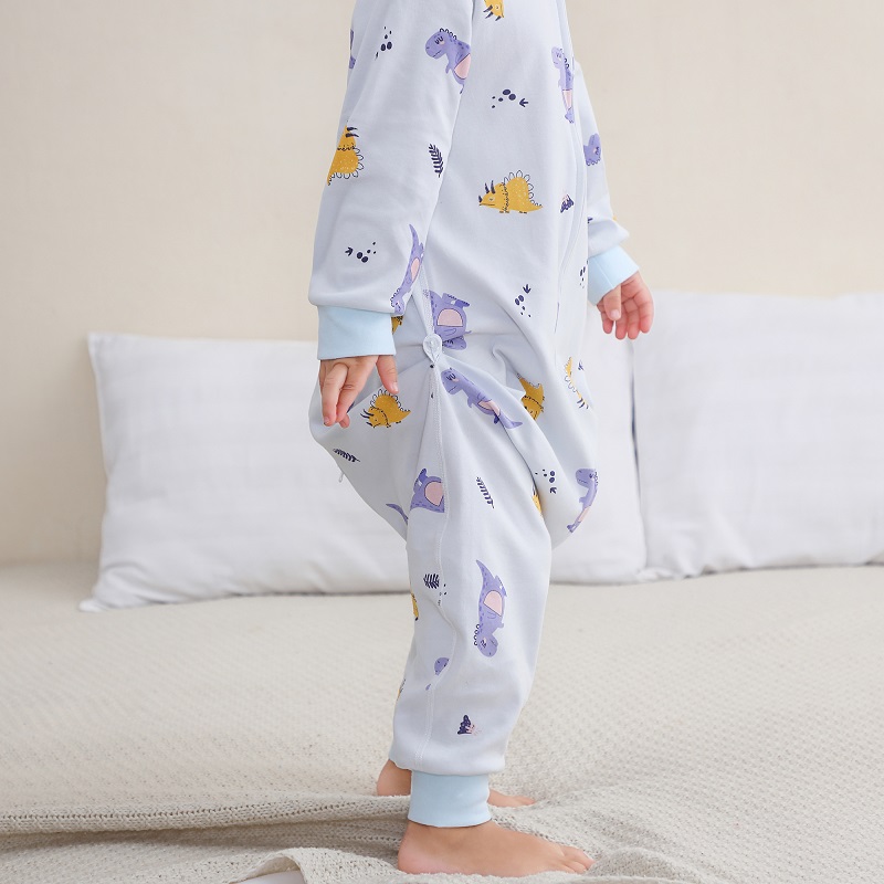 MICHLEY-saco de dormir de algodón para primavera, saco para bebé, saco de dormir de dibujos animados, pijamas de manga larga, ropa de dormir para niñas, niños, 6M-6T