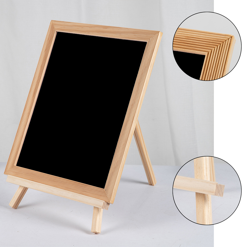 Blackboard Kids Standing Easel Drawing Board Wooden Painting Board Writing Blackboard Presentation Supplies