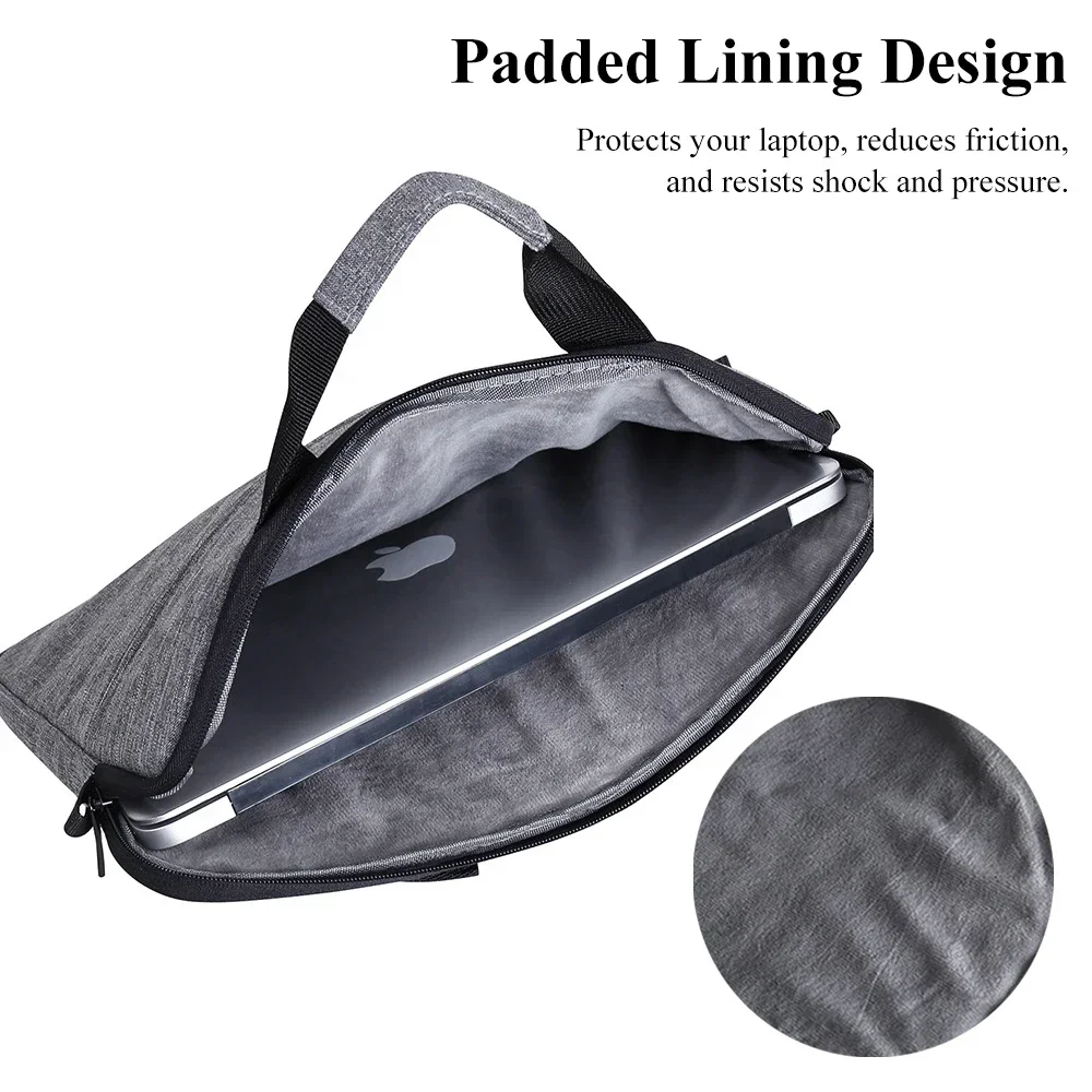 Sacs pour ordinateur portable, étui de transport pour ordinateur portable et tablette de 13 à 15 pouces, sangle d'épaule, tissu Durable hydrofuge, école d'affaires décontractée