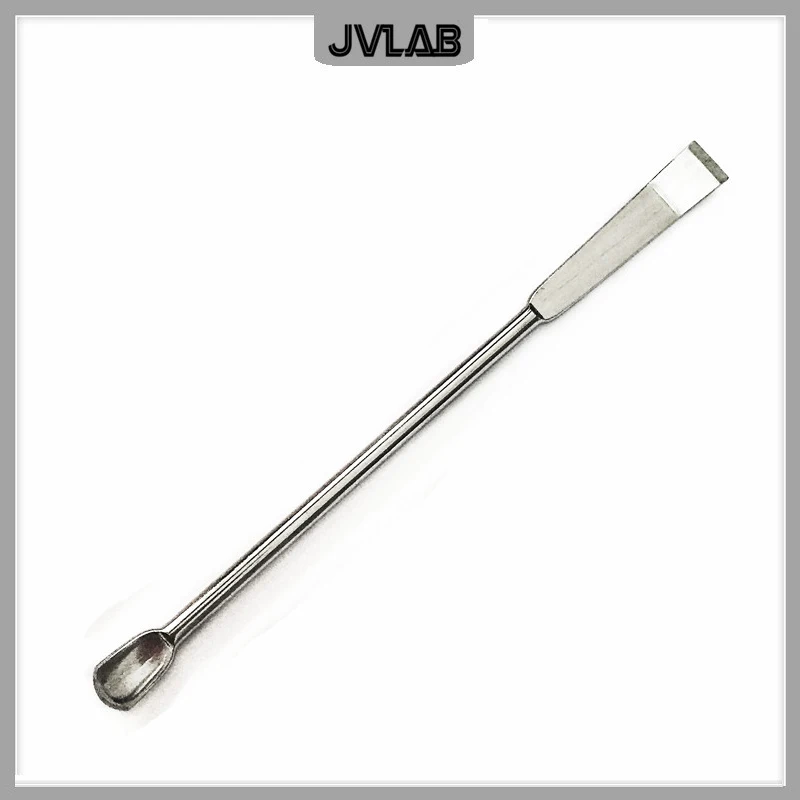 Micro raschietto per farmaci Spatola in acciaio inossidabile Paletta Lunghezza pala 100 mm Cucchiaio per medicinali SUS Trace 10 cm 10/PK