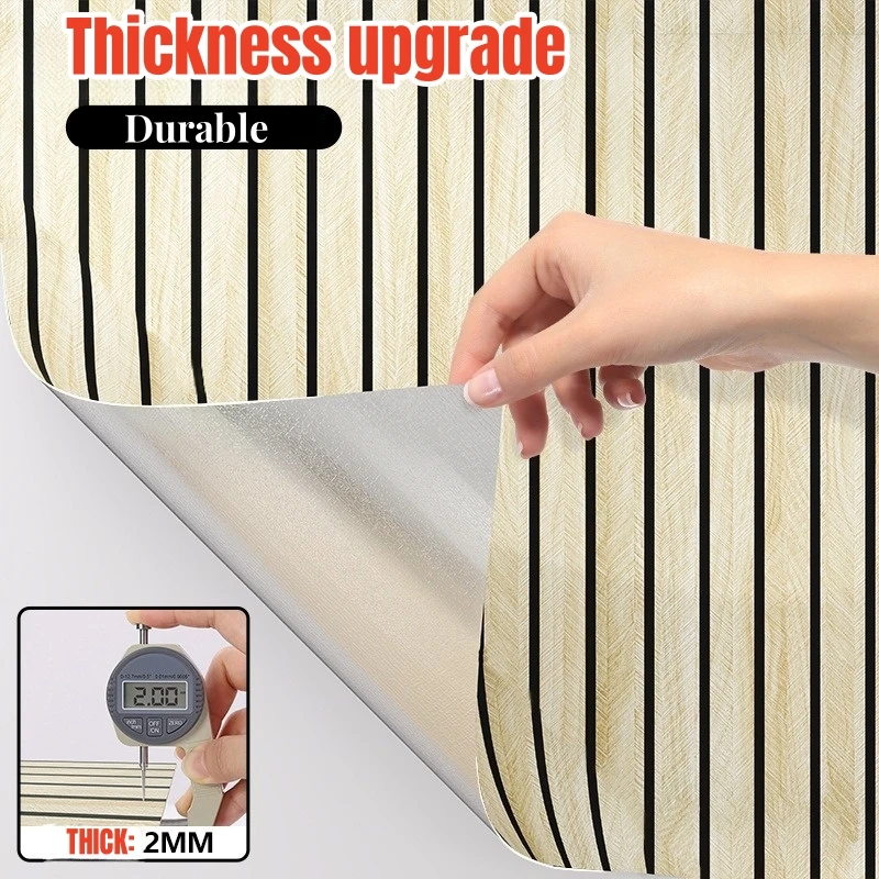 Grade falsa adesivos de parede papel de parede autoadesivo para paredes do quarto espuma grossa casca de grão de madeira e papéis de parede decoração de casa