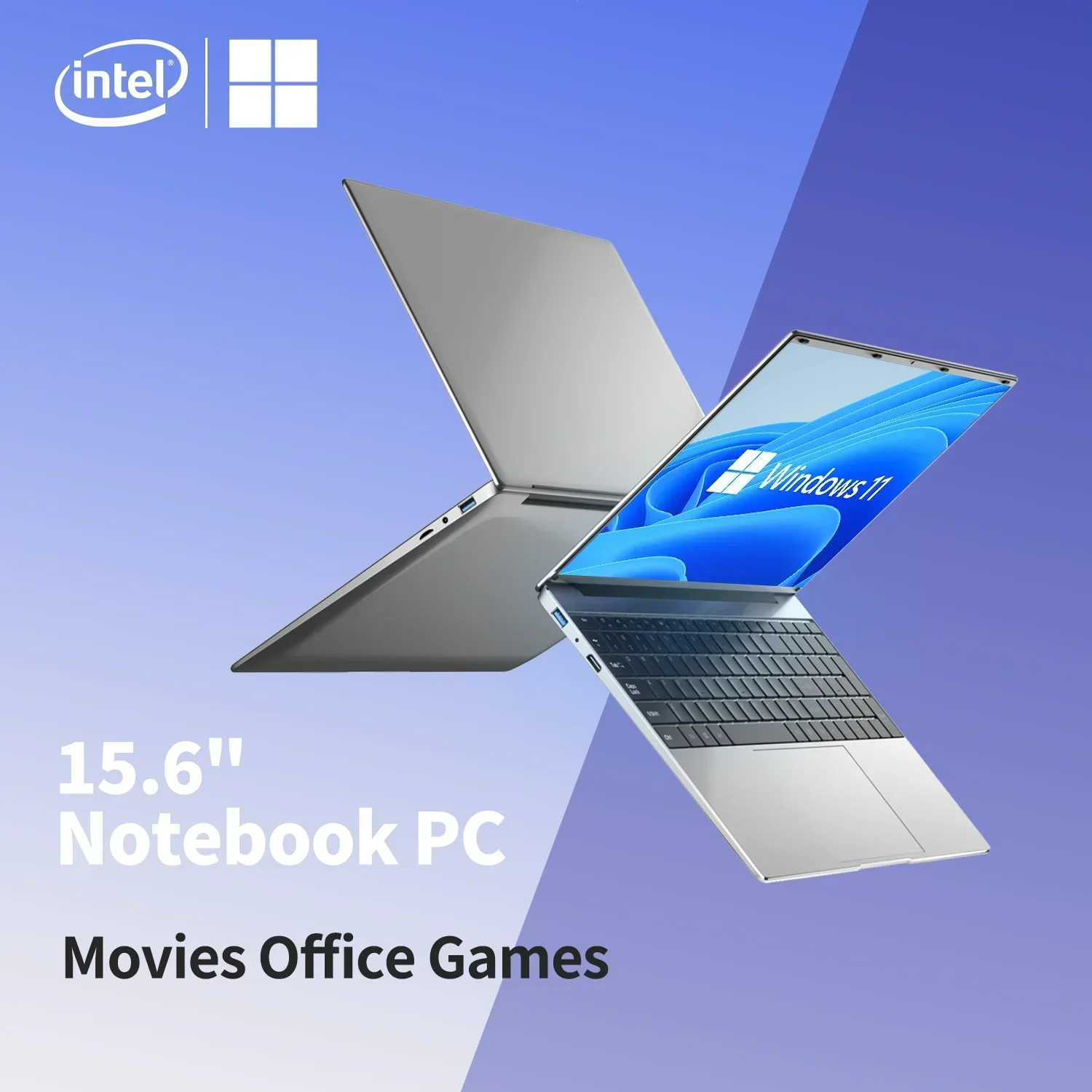 Laptop da 15,6 pollici Windows 11 16 GB di RAM DDR4 SSD da 2 TB Intel N5095 PC da ufficio Full HD con retroilluminazione Laptop con impronte digitali MacBook Air
