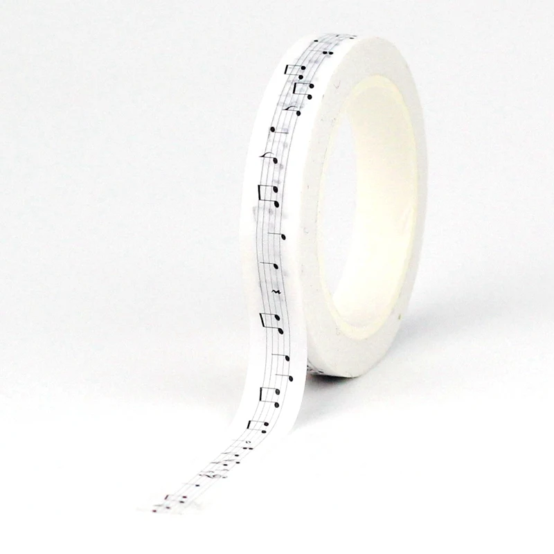 1 unidad nueva, 2023 Cinta Washi decorativa de notas musicales, papel de álbum de recortes, diario, pegatinas adhesivas, cinta adhesiva, papelería linda, 10M