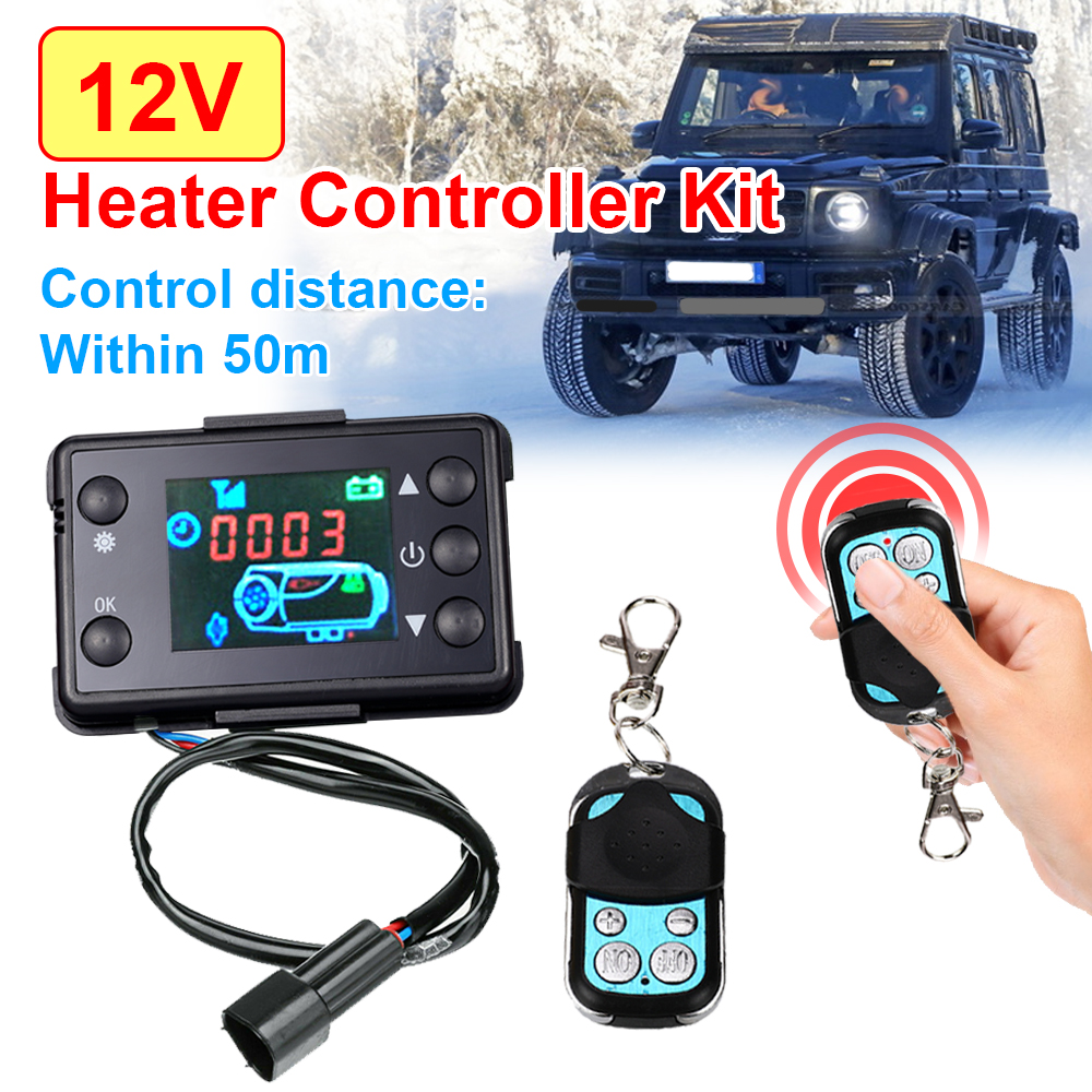 12V Kẻ Lằn Chìm Không Khí Nóng Màn Hình LCD Công Tắc + Tặng 4 Nút Điều Khiển Từ Xa Dùng Cho Xe Ô Tô, Xe Tải Kẻ Lằn Chìm Không Khí Nóng Bãi Đỗ Xe bộ Điều Khiển Bộ