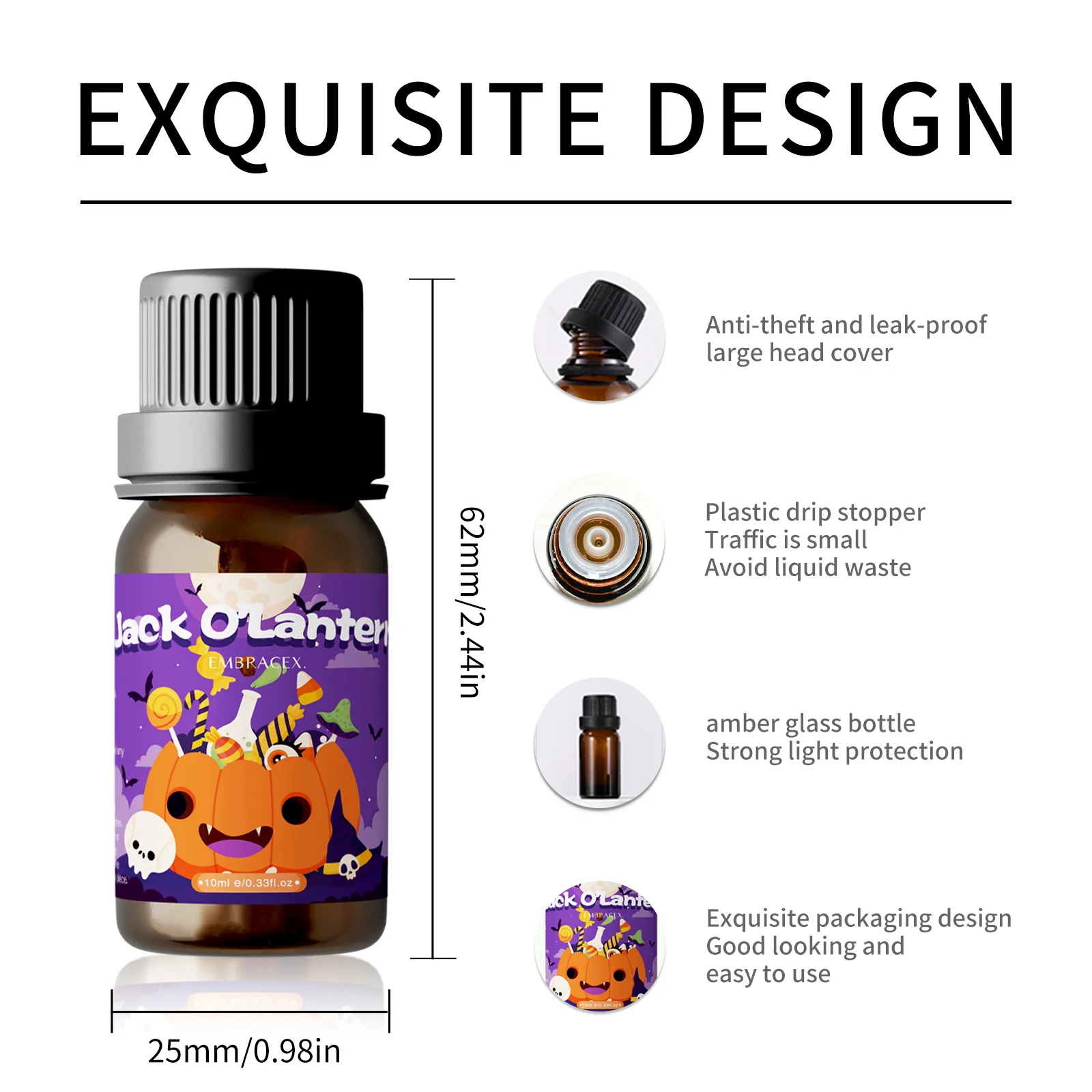 6PC/3PC/1PC Halloween Essential Oils Jack O'Lantern Ghost Whisper Grave Party Black Cat Hidden Witch Incantation Vampire Hunting
