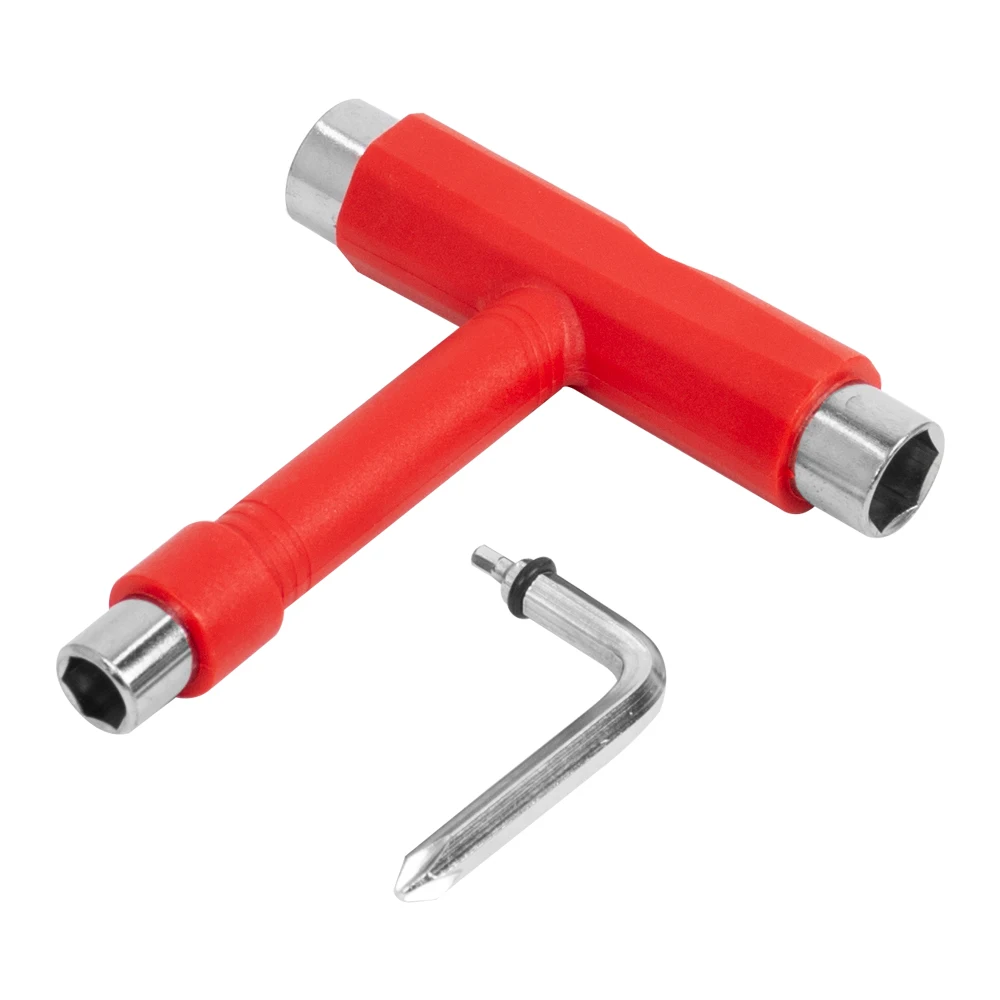 T forma ferramentas de skate chave multifuncional mtb bicicleta scooter elétrico snowboard chave ferramenta ajuste acessórios