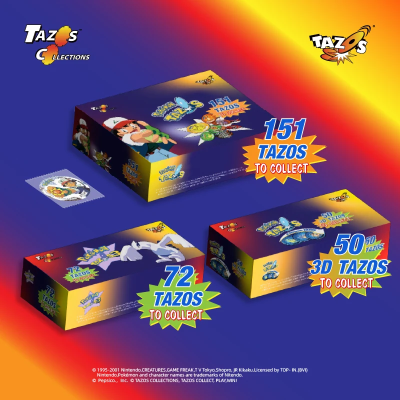 ВАЗОС ®   КОЛЛЕКЦИИ MATU TAZOS Pokemon 1,2,3 Set & 3D TAZOS Full/Complete Set 151/72/50PCS【Испания и Greece Original Edition】