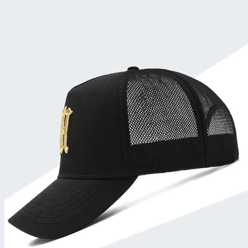 Neue Hut männer Sommer Dünne High Top Baseball Kappe Flut Großen Kopf Zaun Mesh Atmungsaktive Kappe Sonnenschutz Sonnenhut