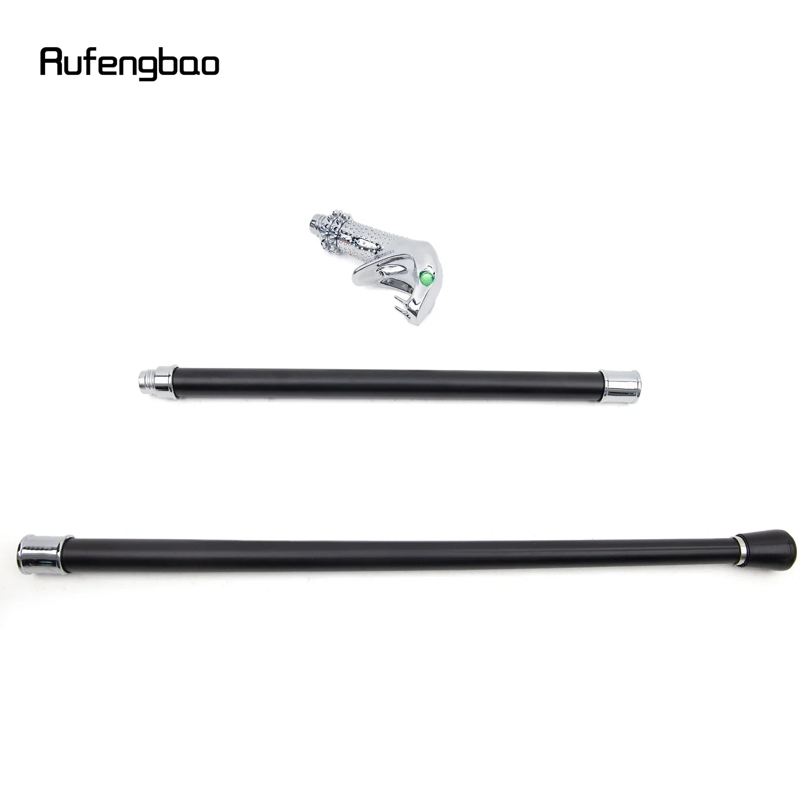 สีขาวหรูหรางู Cobra ตาสีเขียวแฟชั่นเดิน Stick Party ตกแต่งเดิน Cane Elegant Crosier ลูกบิดเดิน Stick 92 ซม