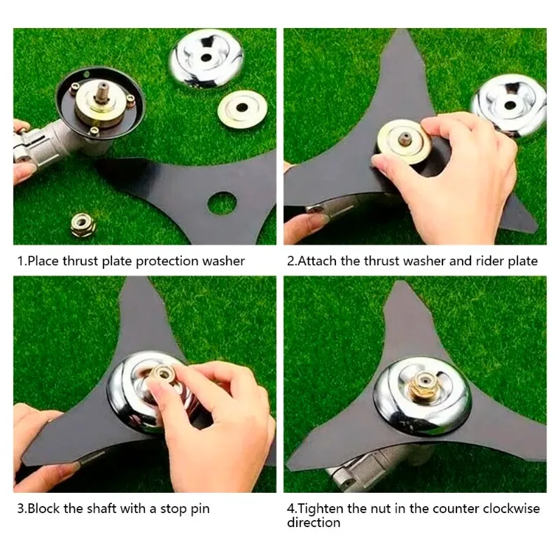 1RT Rasenmäher Rasentrimmer Kopf Adapter Mutter Befestigungsset Rasenmäher Klinge für Gartengeräte Teile