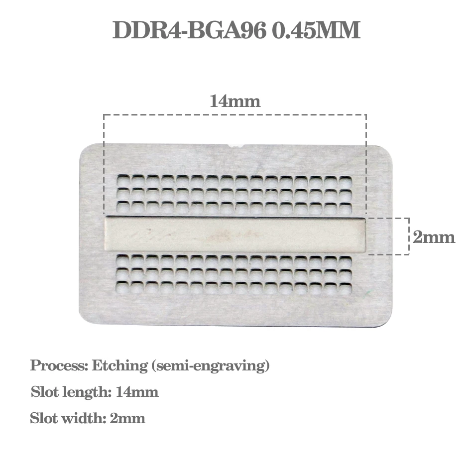 14/20 unids/set BGA flocado bola plantilla Kit especial, plantilla de calor directo para DDR4-BGA96 BGA78 DDR3-2 DDR5 DDR6 DDR7 reparación de chips