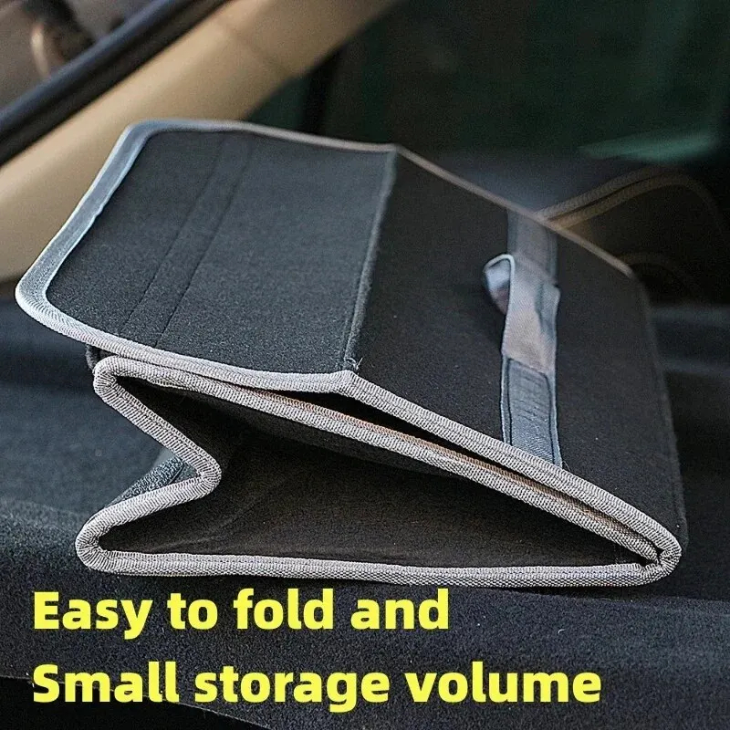Car Trunk Organizer Soft Felt Storage Box Accessories Large Anti Slip Compartment Boot Storage Organizer Tool Car Storage Bag