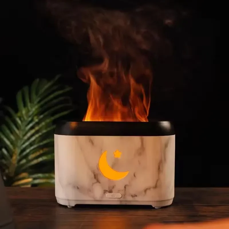 Umidificatore di olio essenziale con lampada calda di vendita calda con diffusore di aromi di fiamma musicale ad ultrasuoni personalizzato OEM più venduto