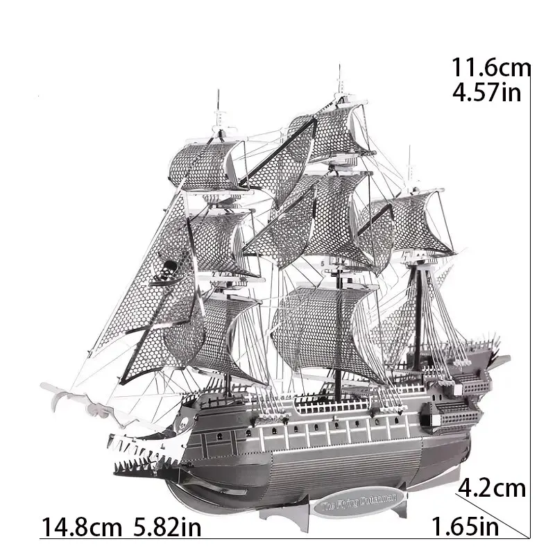 Flying Dutchman ชุดโมเดลปริศนา3D โลหะสำหรับเด็กแบบทำมือตัดด้วยเลเซอร์