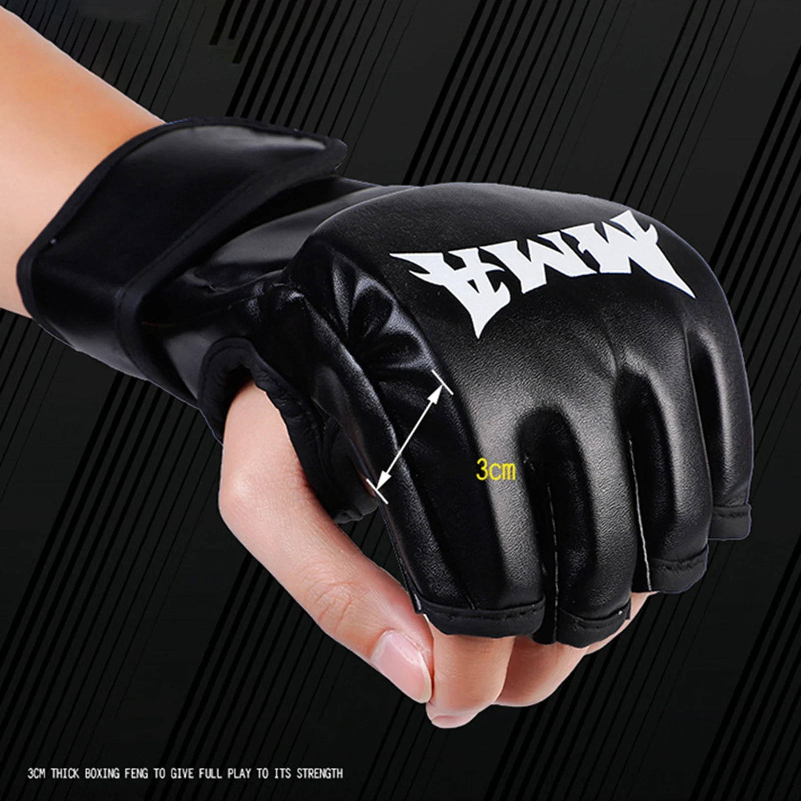 Kick MMA ถุงมือมวยสําหรับผู้ชายผู้หญิง PU คาราเต้มวยไทย Guantes De Boxeo ฟรี MMA Sanda การฝึกอบรมผู้ใหญ่เด็กอุปกรณ์