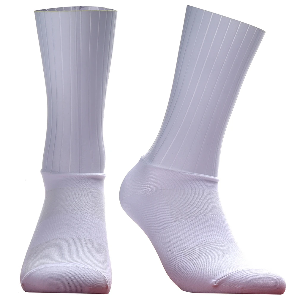 Calcetines aerodinámicos antideslizantes de silicona Whiteline para Ciclismo, Calcetines deportivos para hombre, Calcetines para correr, 2024