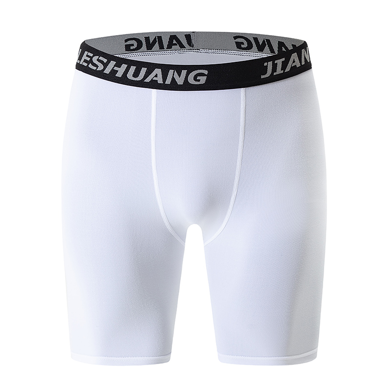 1/5 Stück Herren Plus Size Schwarz und Weiß Lange Sportunterwäsche Laufen Fitness Basketball Fußball Shorts mit elastischer Taille Teenager