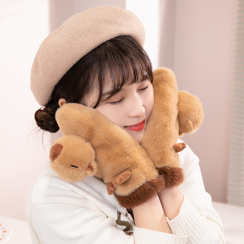 Capybara Plüschhandschuh Pinguin Peluche Spielzeug KAPIBARA Internet Celebrity Cartoon Tiere Geschenk