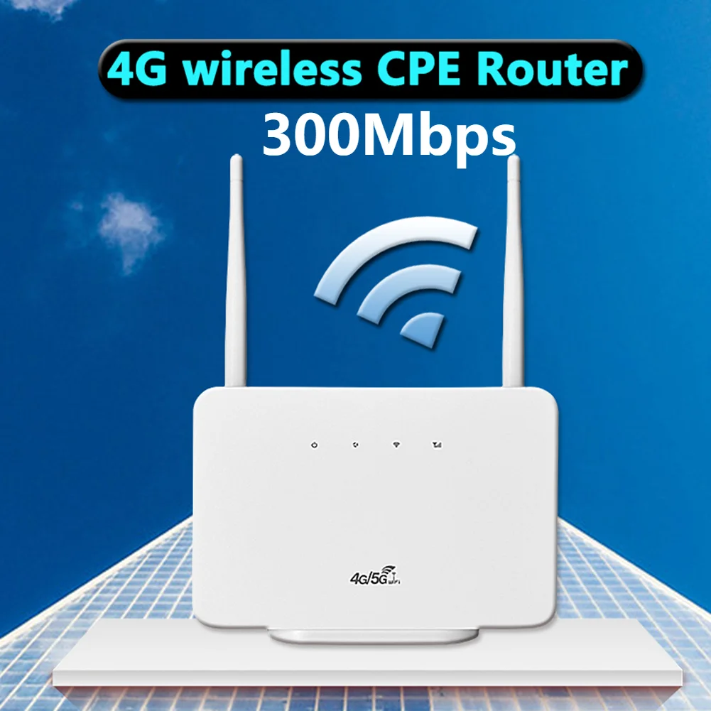 EUPlug 4G Wireless WiFi Router 300Mbps 4G LTE CPE Router Modem RJ45 LAN WAN Externe Antenne Wireless Hotspot mit Sim Karte Slot